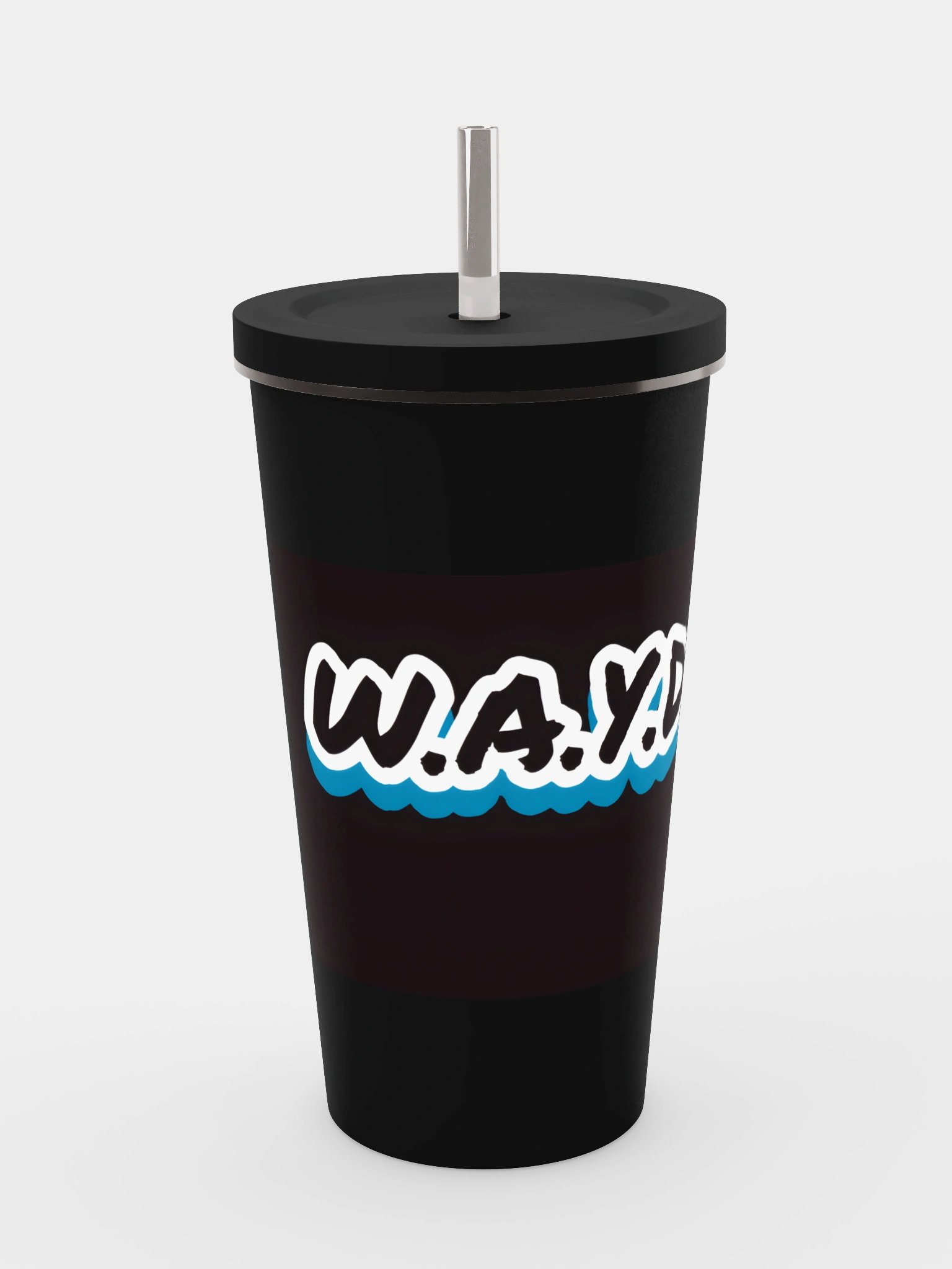 Insulated Tumbler with a Straw - W.A.Y.D.?! product image (4)