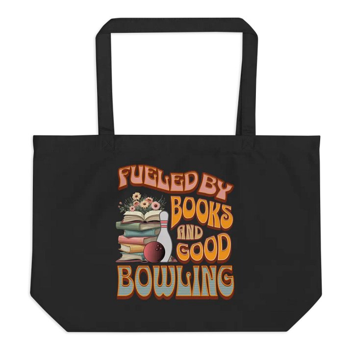 Fueled By Books And Good Bowling Literary and Sporty Eco Tote product image (1)
