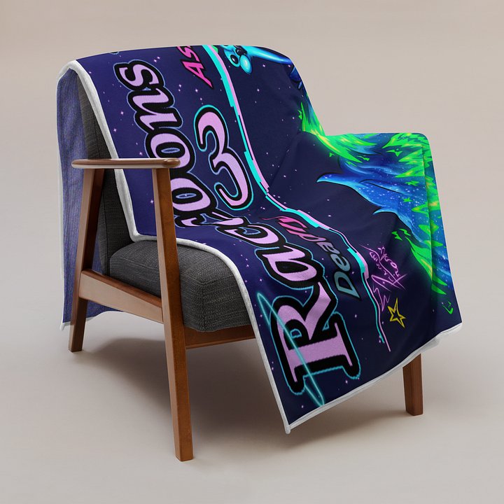 Raccoons in space 3 blanket product image (2)