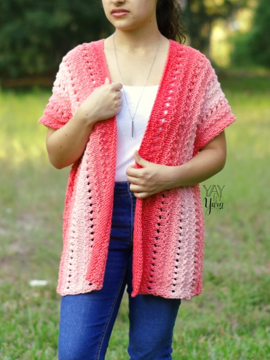 Coral Cardigan - Easy Cardigan PDF Knitting Pattern & Video Tutorial product image (1)
