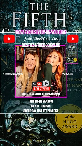 🔴 LIVE Virtual CLUB | The Fifth Season by N. K. Jemisin | Besties and the Book Club Chat for July 2026

Welcome to the Bestie...