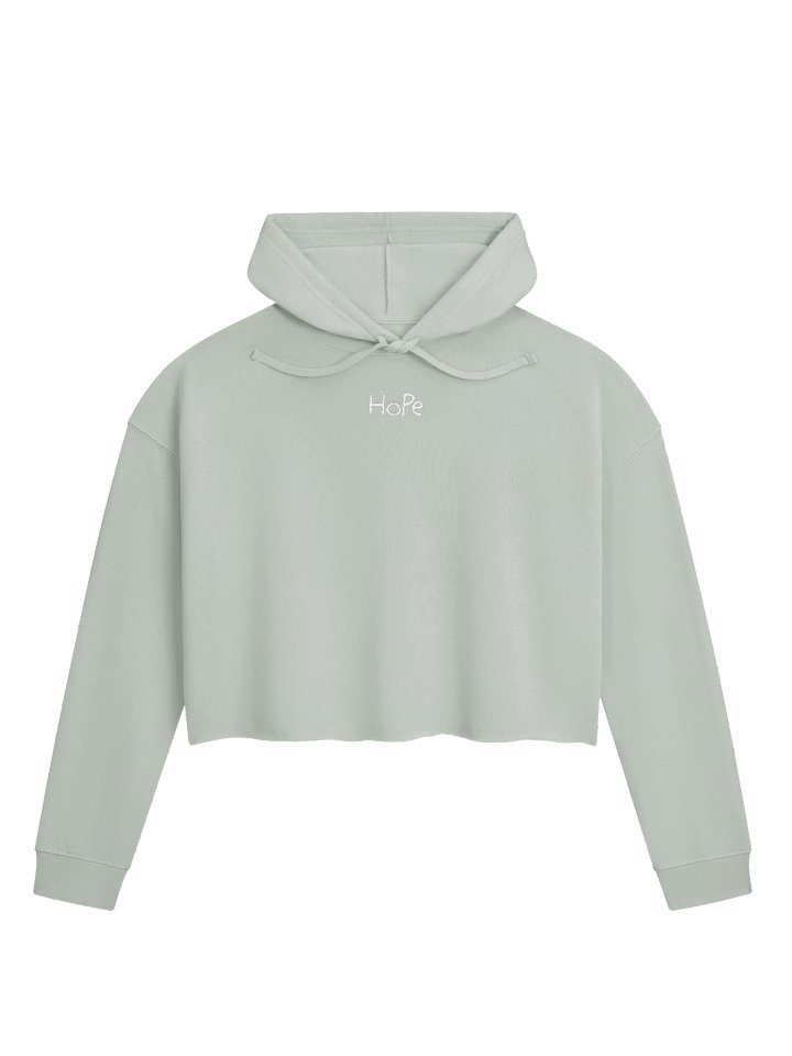 Hope Original Hoodie Crop Top- Gray product image (3)
