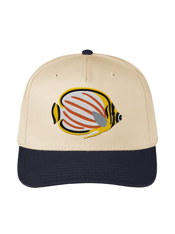 Ornate Butterflyfish Embroidered Mid-Profile Baseball Cap | Saltwater Reef Fish Hat product image (2)