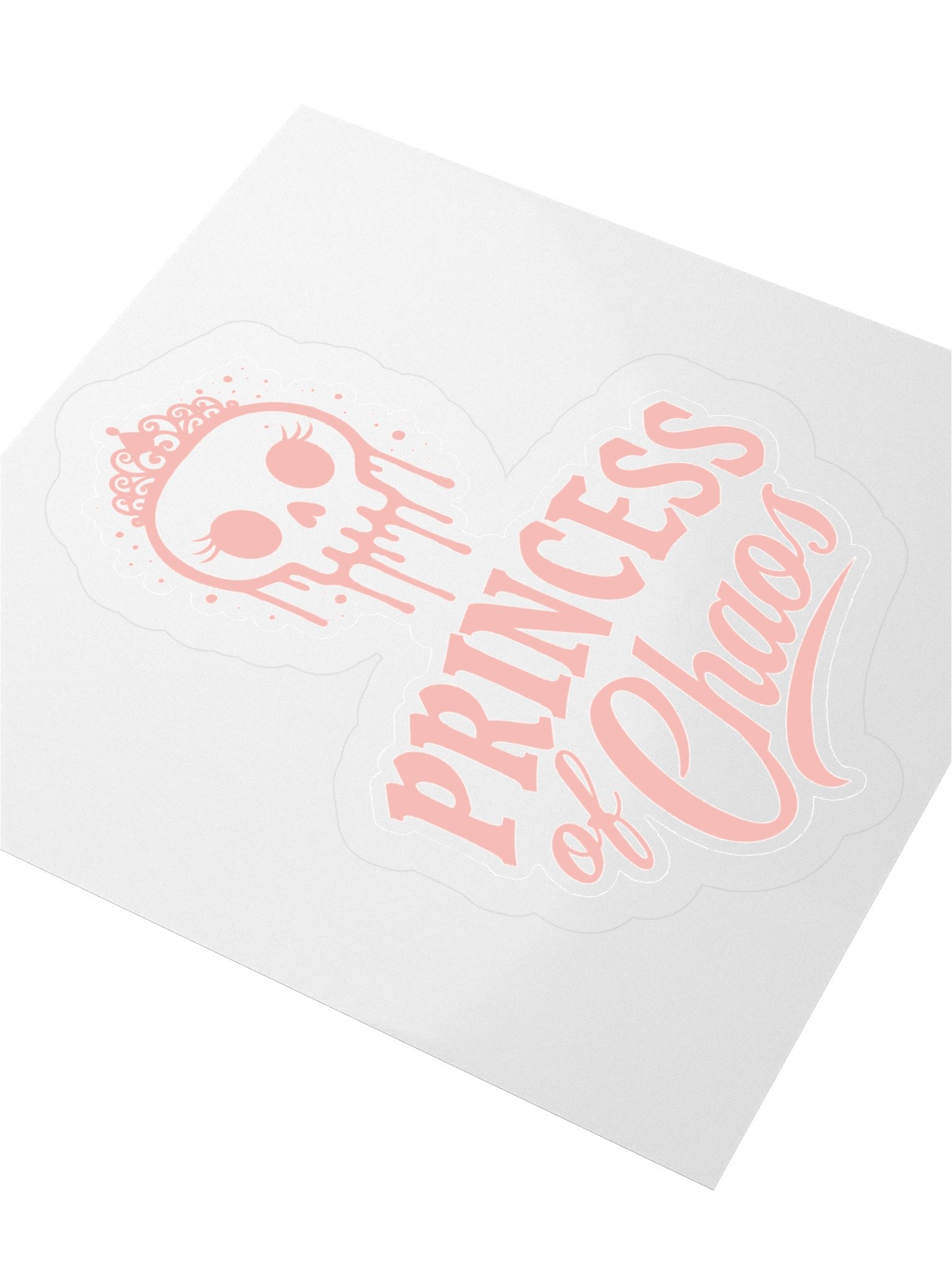 Princess of Chaos Skull Sticker- Pink product image (3)