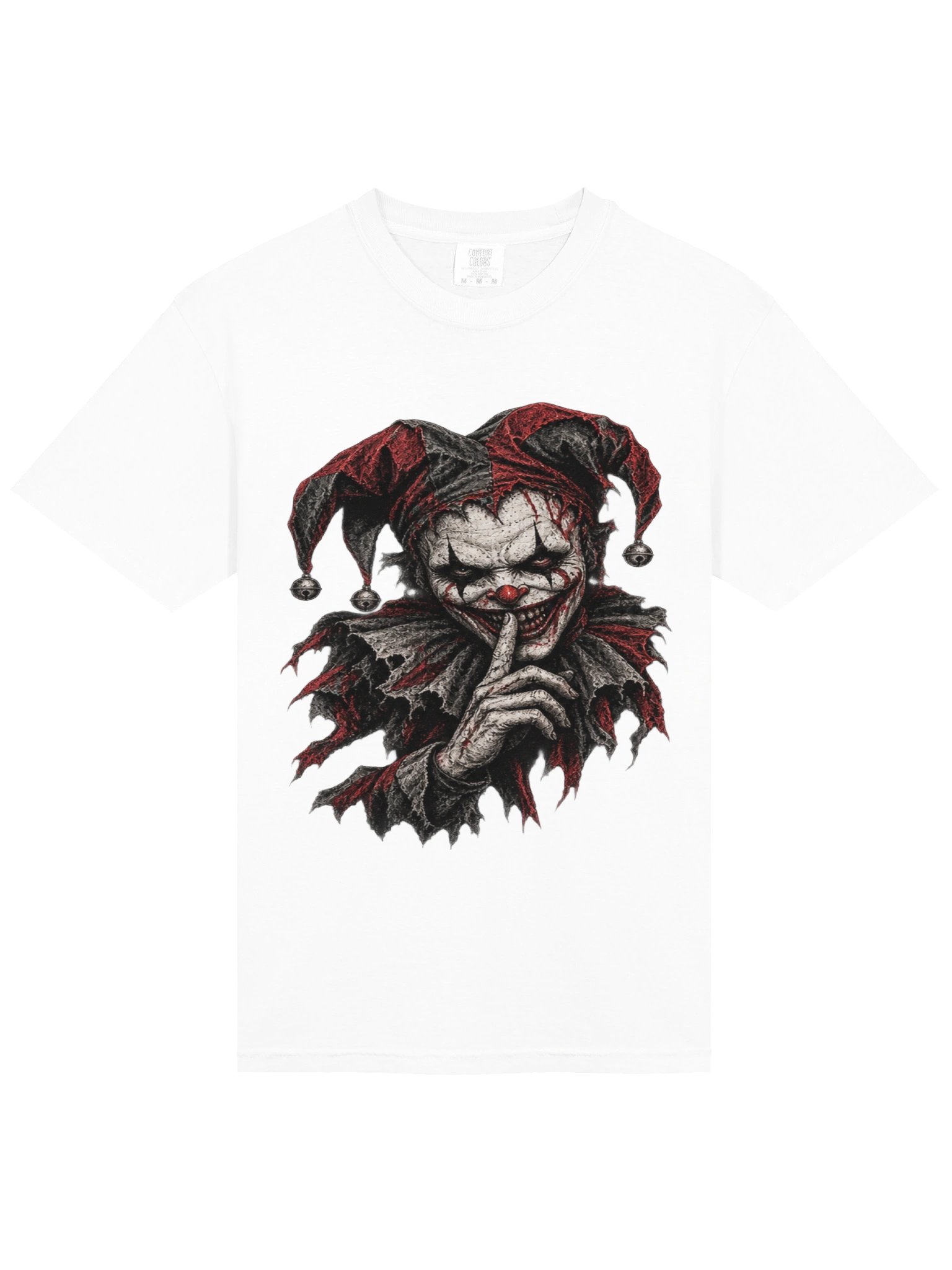 SINISTER HARLEQUIN JESTER GRAPHIC T-SHIRT | EVIL CLOWN HORROR GRAPHIC TEE product image (10)