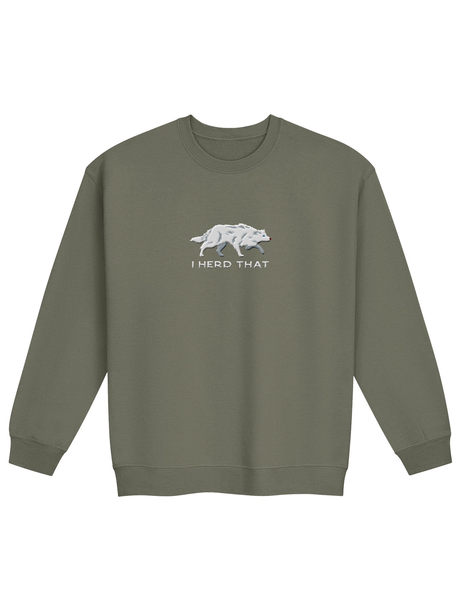 I Herd That Sweatshirt (Embroidered) of a Border Collie(Double Merle/White) product image (4)