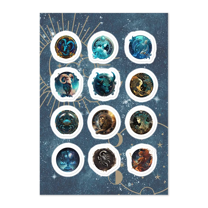 Zodiac Sticker Sheet (#1) product image (1)