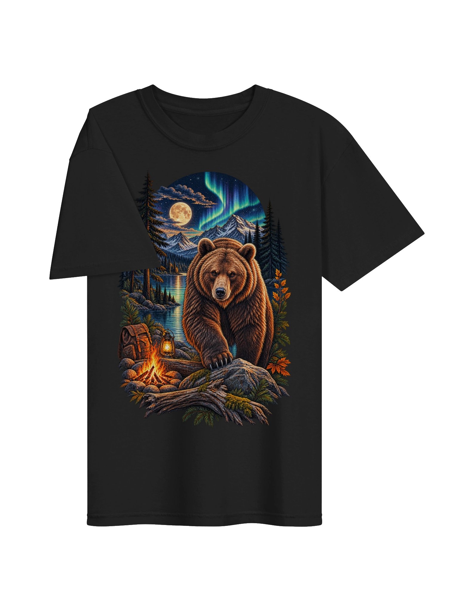 Bear in the Woods - Cute Nature Lover Wildlife T-Shirt | Adorable Forest Bear Illustration Tee product image (3)