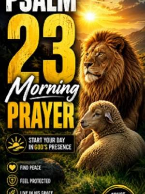 The Enemy Wants You in Fear This Morning. Psalm 23 Says No. #Psalm23 #MorningPrayer #morningprayers #TheLordIsMyShepherd #Yahusha #FaithTok #PrayerWarrior #DivineProtection #prayer #prayers #MorningDeclarations #BibleVerses #ChristianTikTok #Spirituality #dailyprayer #dailyprayers Don't start your morning in fear. Declare Psalm 23 out loud, speak it over your life, and walk into your day knowing the Most High goes before you. Say this every single morning. Save it. Share it.