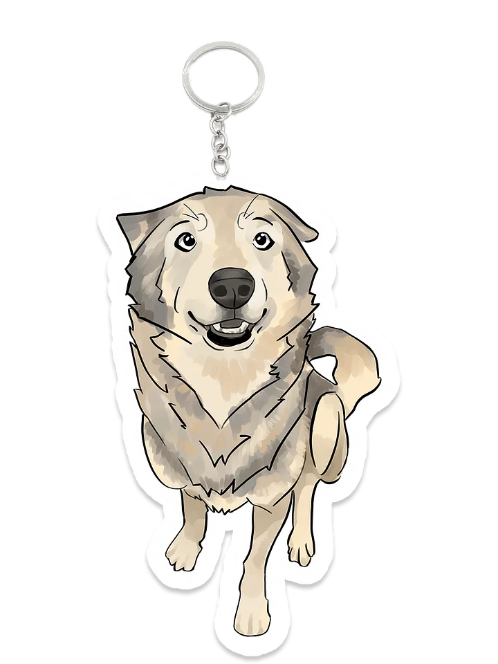 Sitting Wolp Keychain product image (1)