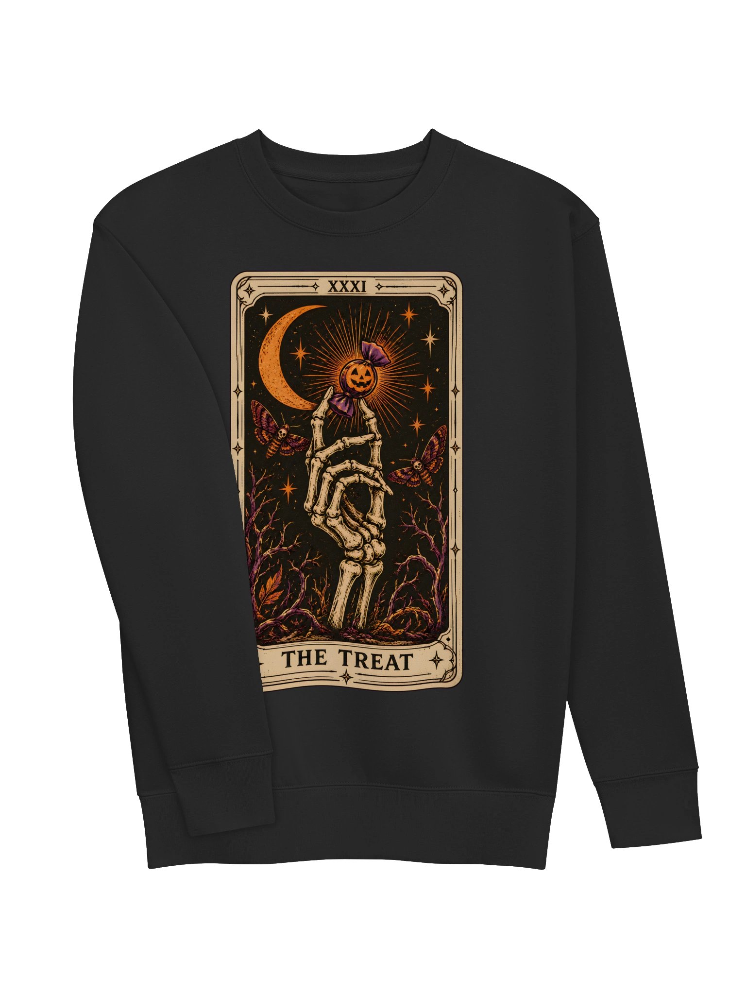 “The Treat” Tarot Card Skeleton Sweatshirt product image (4)