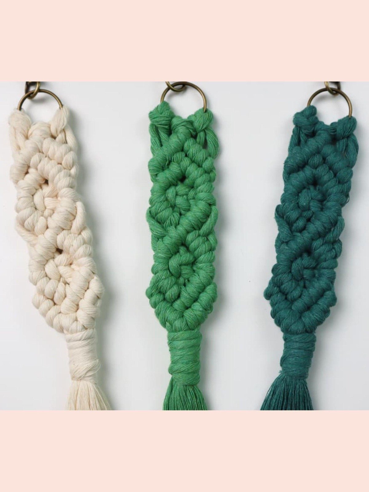 Double Diamond Macrame Keychain (Digital PDF Pattern) product image (3)