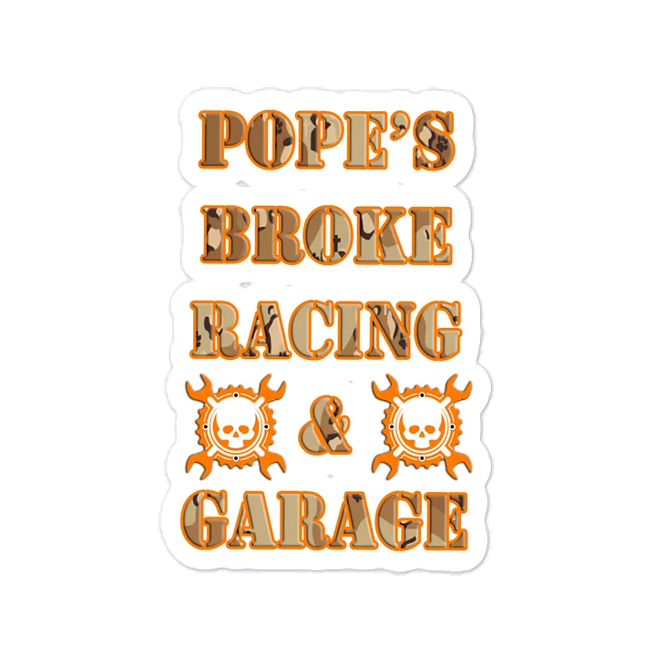 Pope’s Broke Racing & Garage Skull Decal product image (1)