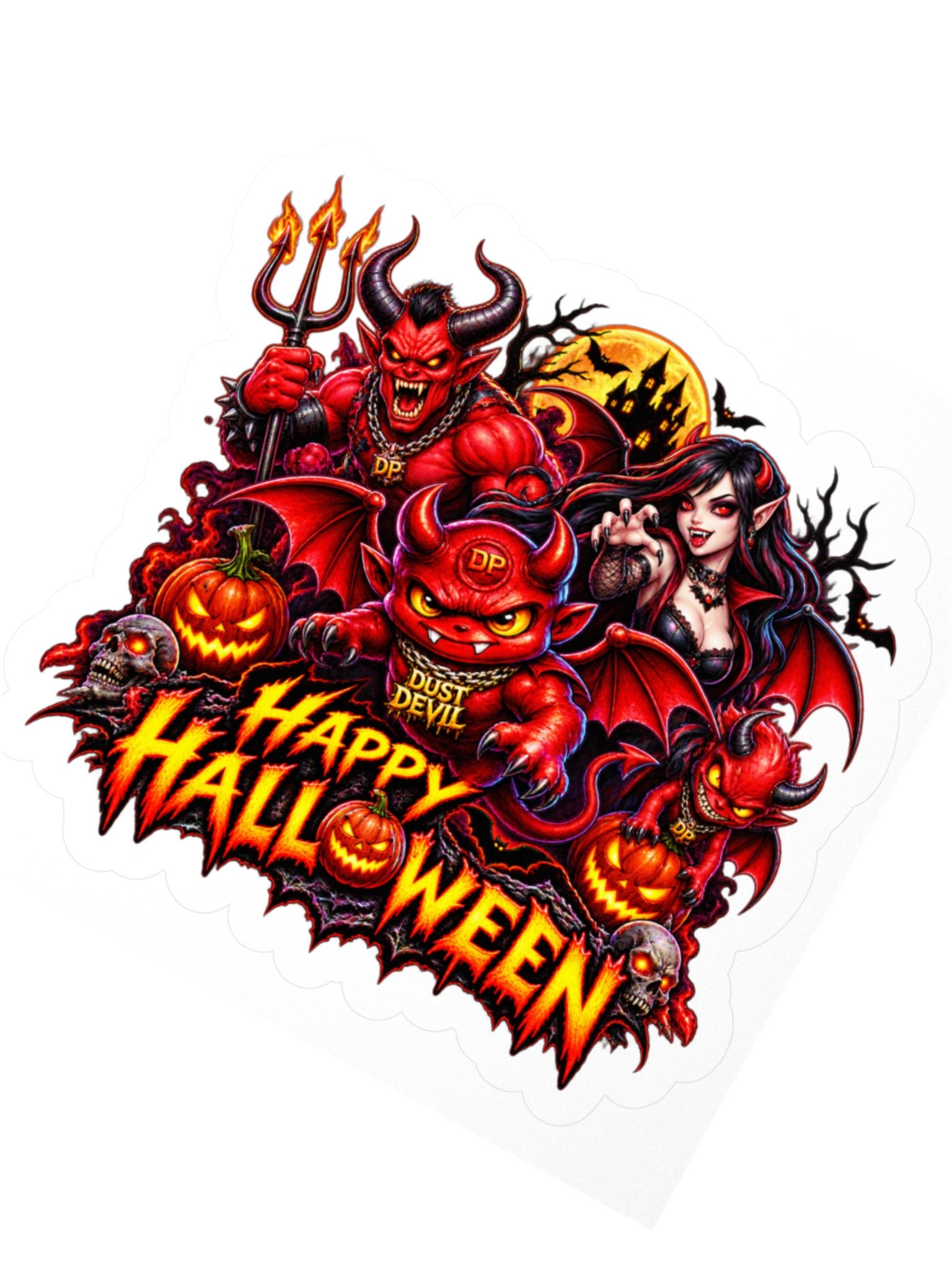 Dust Devil Demons and Vamp Girl 3" x 3" sticker product image (2)