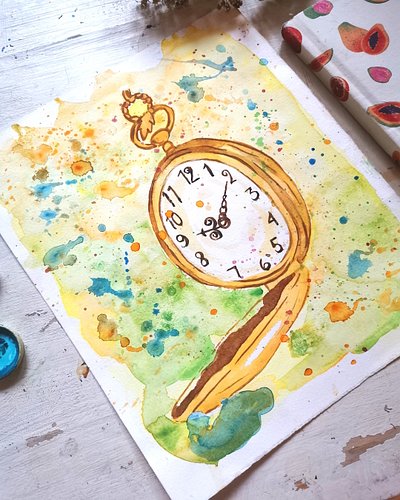 Pocket watch with an abstract twist. 
DM me to inquire about originals. 

Prints, link in the bio

#artists #illustratorsofin...