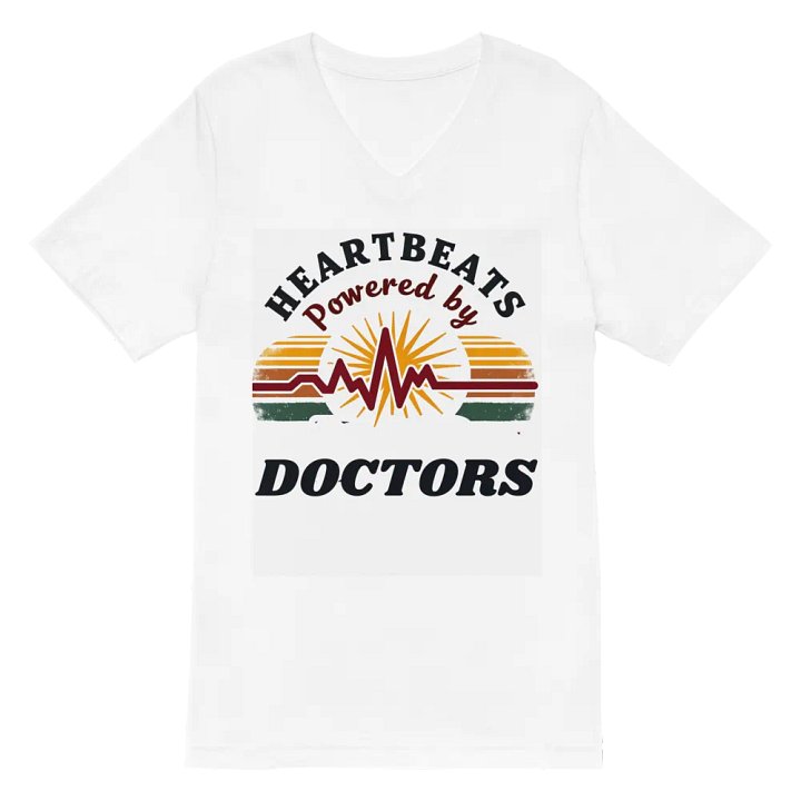 HEARTBEATS Powered by DOCTORS Graphic V-Neck Tee product image (2)