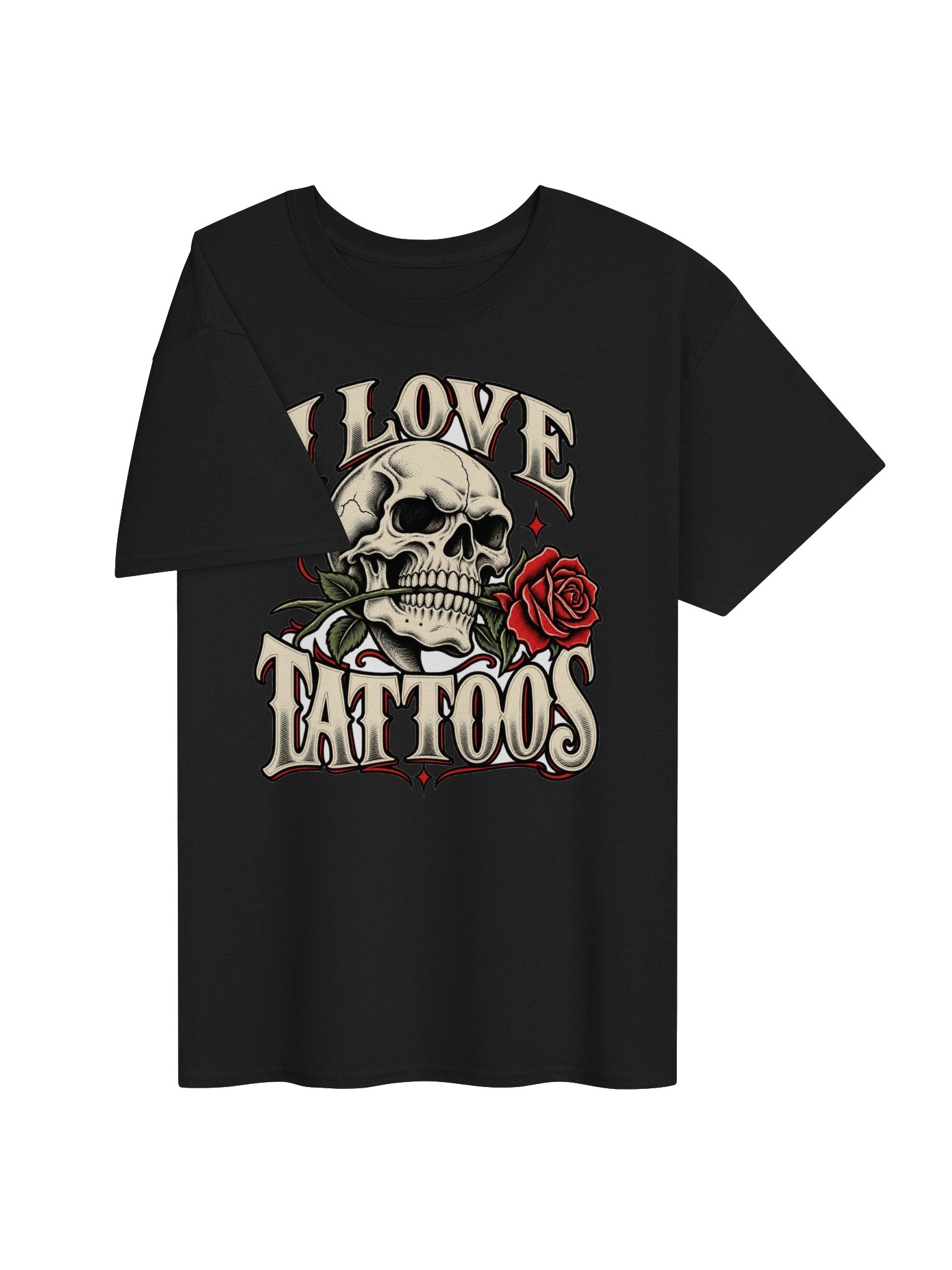 Skull & Rose Tee — I Love Tattoos product image (3)