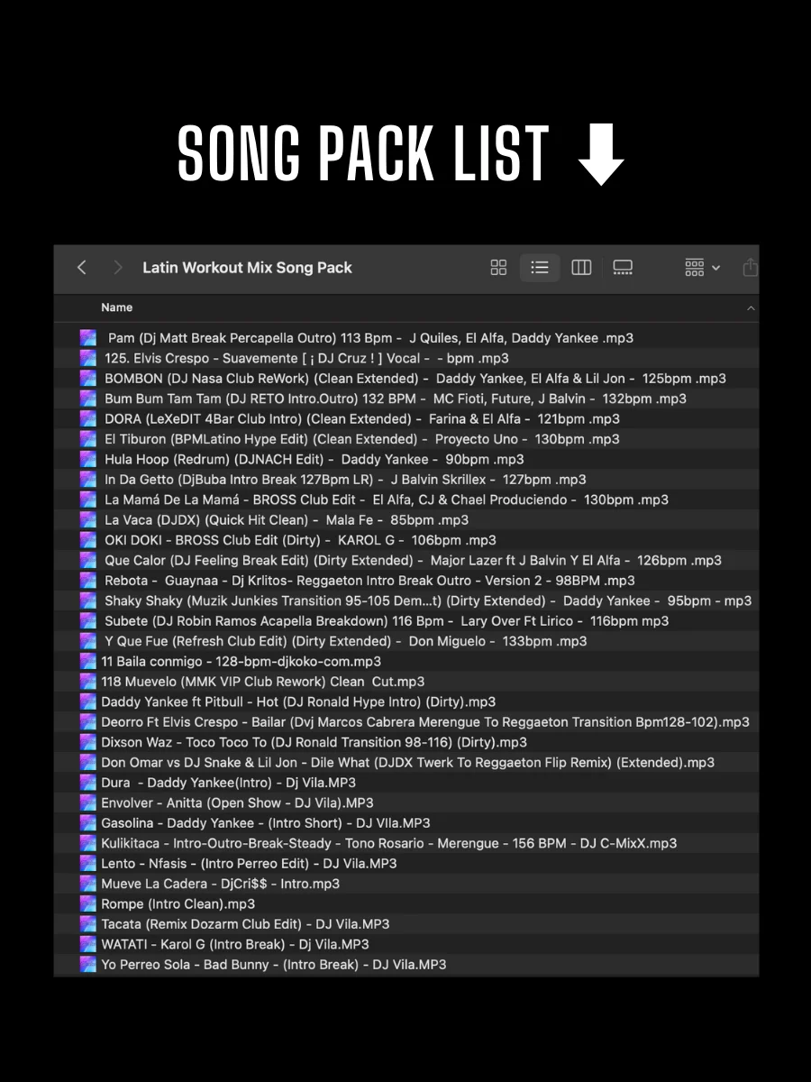 Latin Workout Mix – Song Pack product image (2)