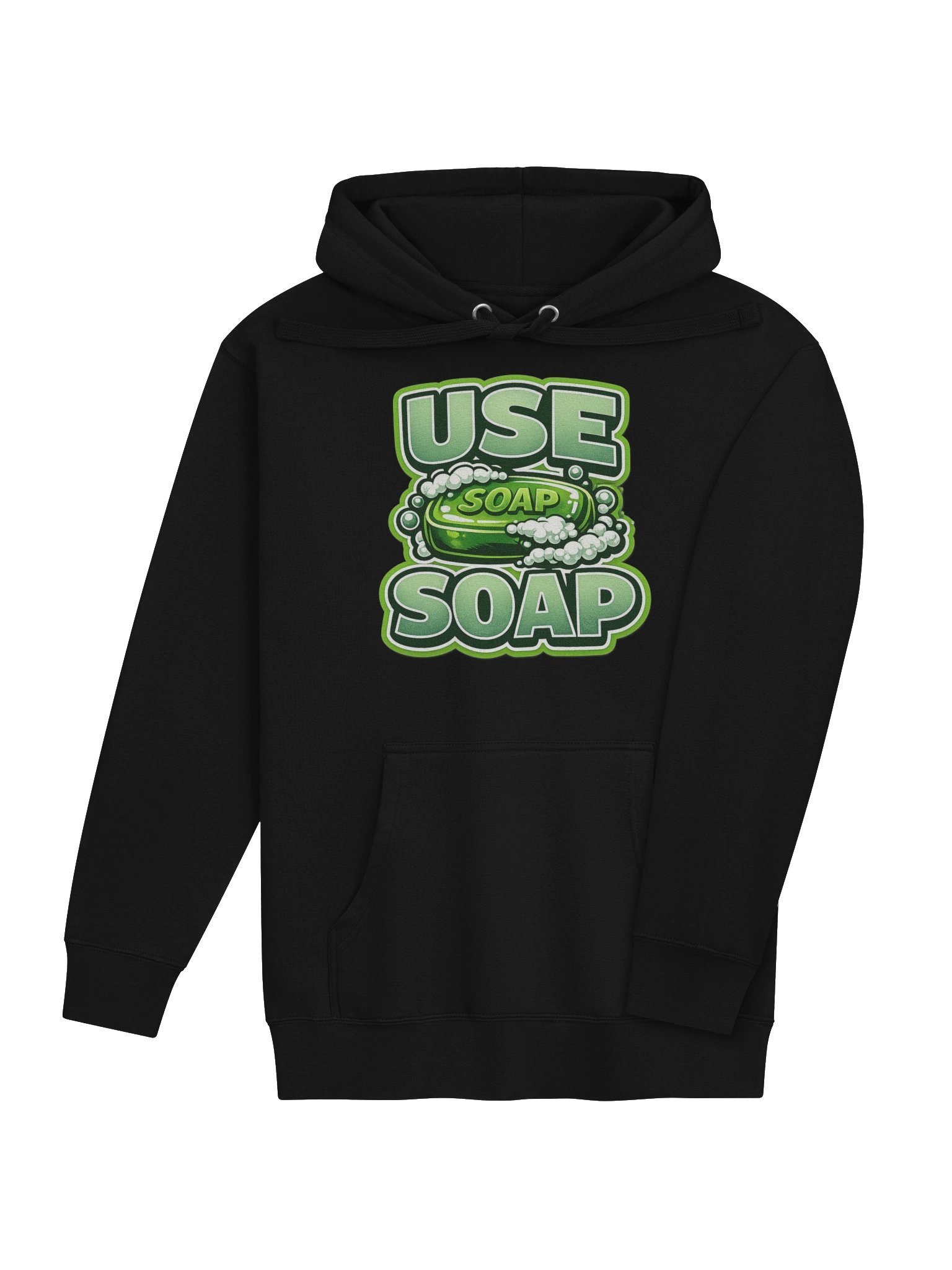 Use Soap Hoodie (Green Writing) product image (13)