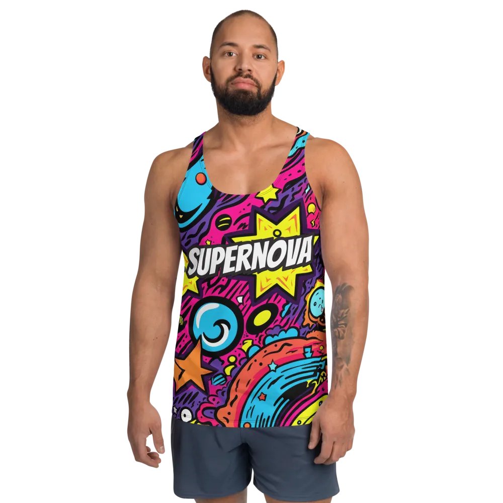 Supernova Dodgeball Club All-Over Print Men's Tank Top product image (2)
