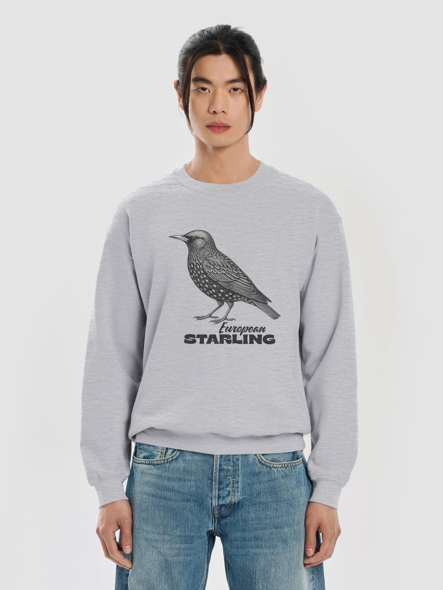 European Starling Crewneck Sweatshirt – Songbird Pullover & Birder Gift product image (3)