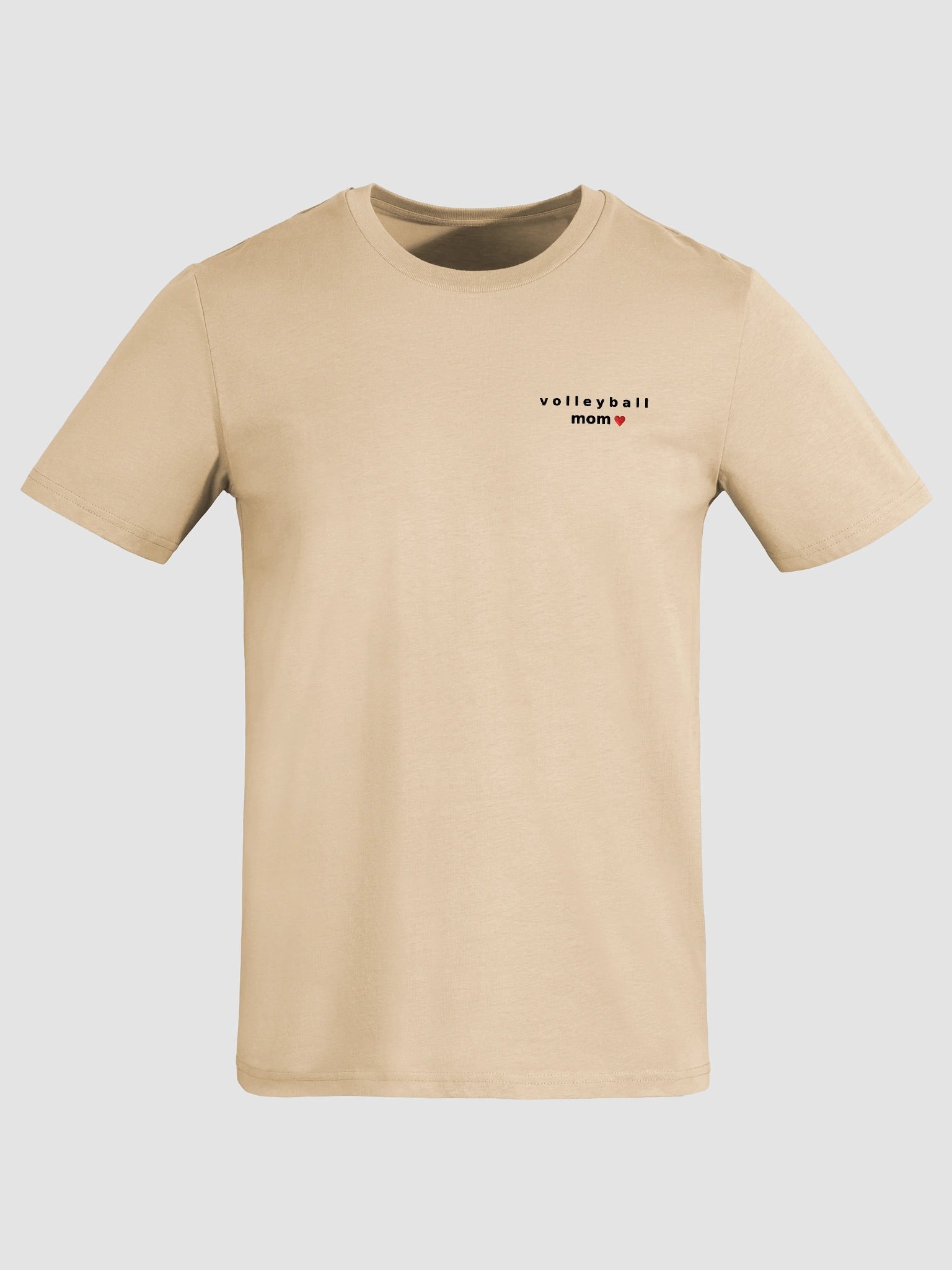 Volleyball Mom Heart Embroidered Organic Tee product image (5)