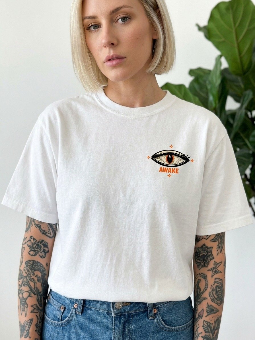 Awake Sensitive Eye and Stars Graphic Tee product image (2)