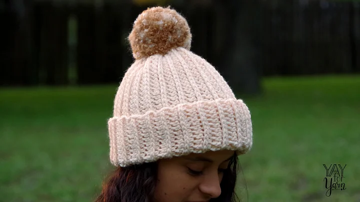 Knit-Look Crochet Hat - Easy PDF Crochet Pattern & Video Tutorial product image (2)