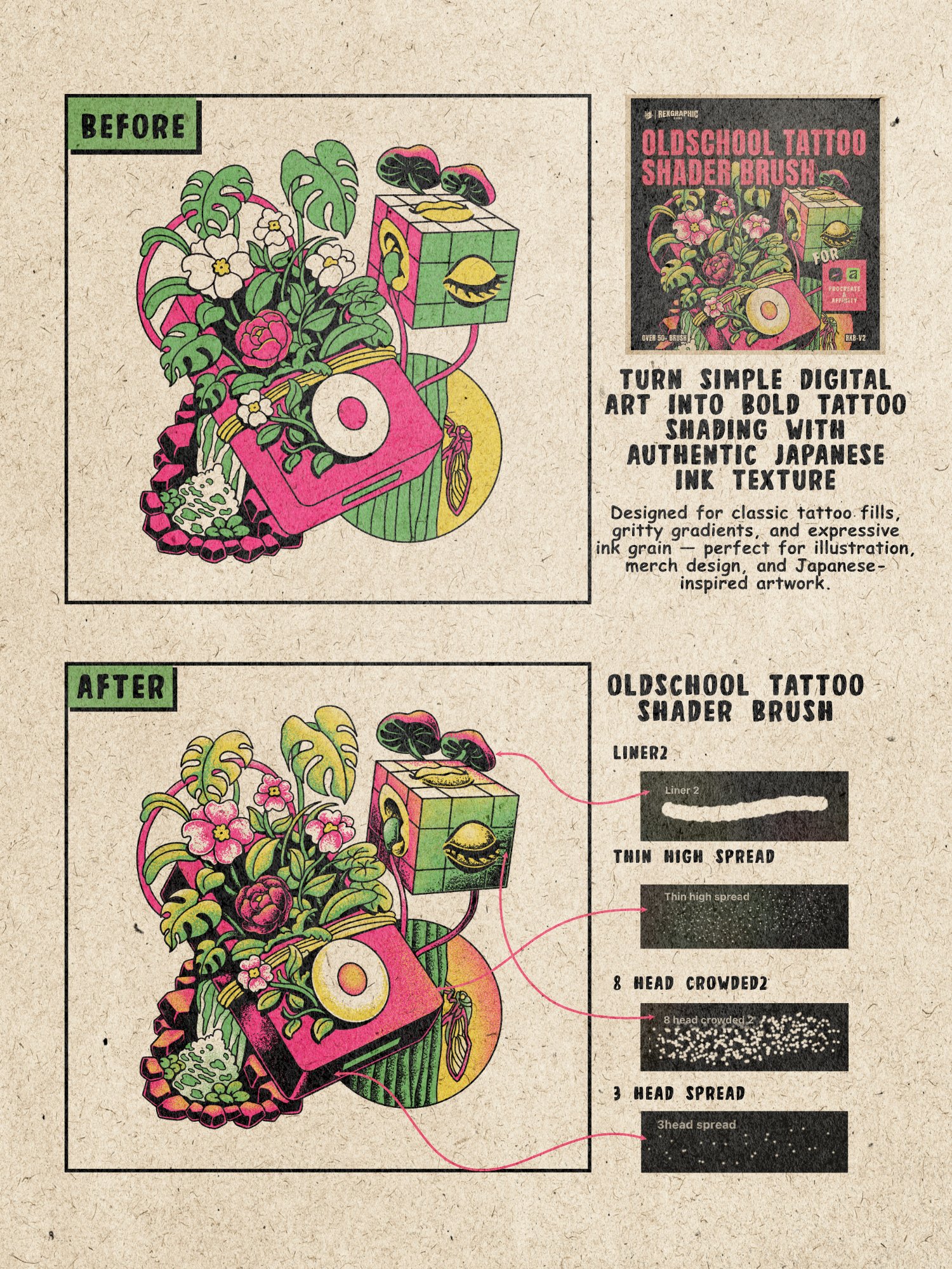 TATTOO SHADER - Tattoo Brush Pack (Procreate & Affinity) product image (5)
