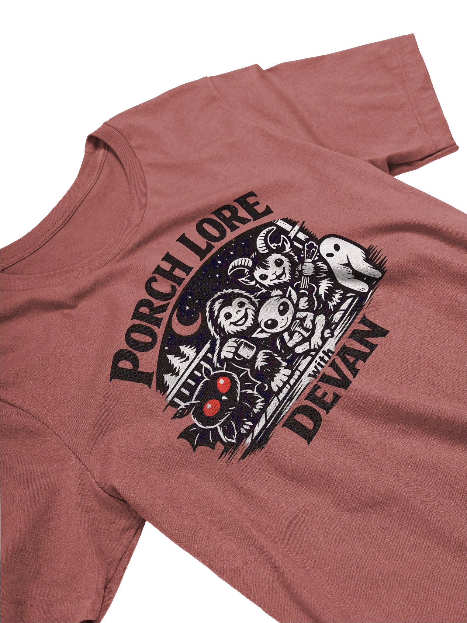 CUTIE CRYPTIDS OUTLINE SUPER SOFT T-SHIRT product image (3)