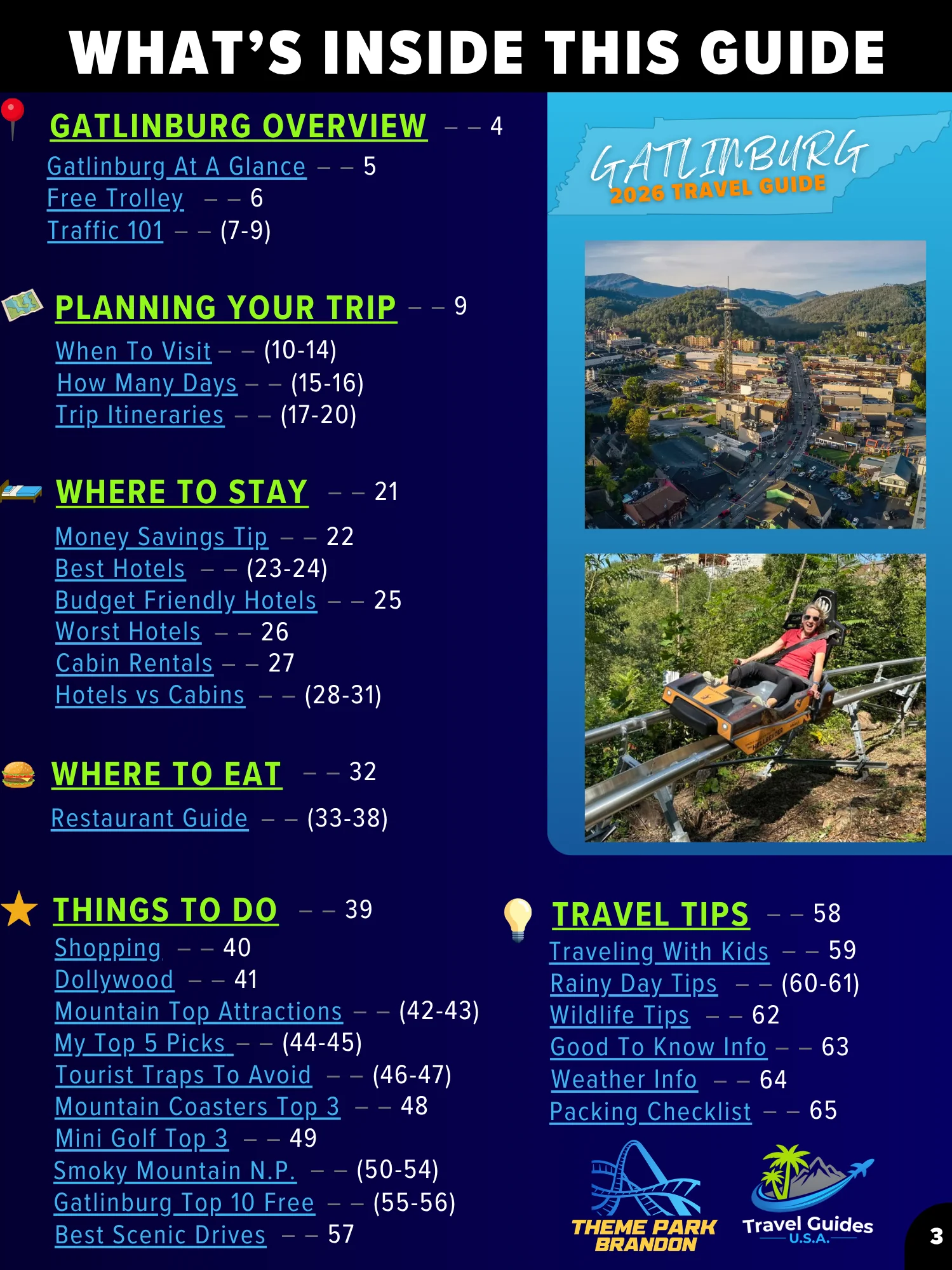 Gatlinburg Travel Guide 2026 | 66-Page Digital Guide + Printer-Friendly Version product image (3)