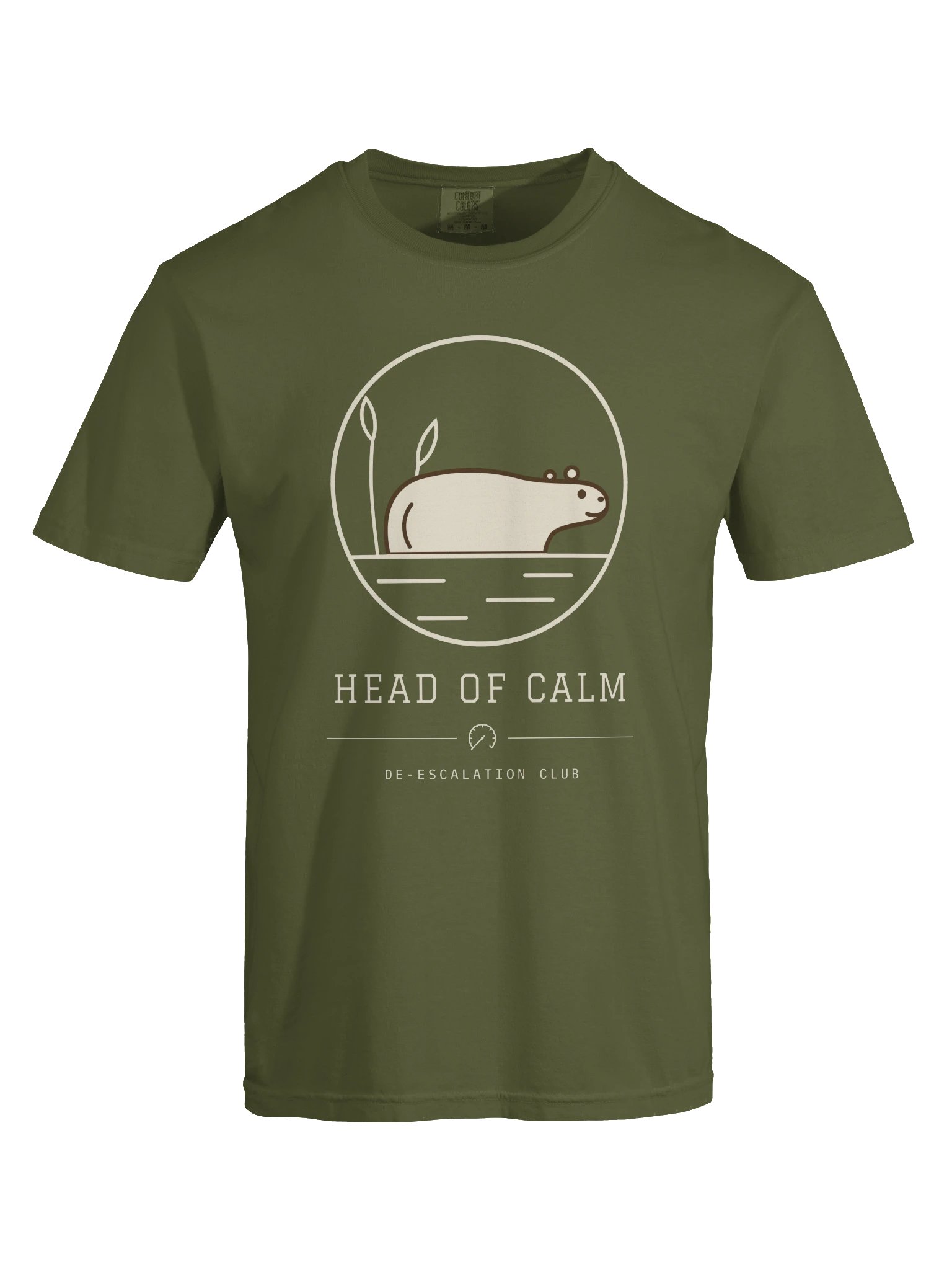Capybara Head of Calm Comfort Colors Tee, De-escalation Club, Calm Animal Shirt product image (5)