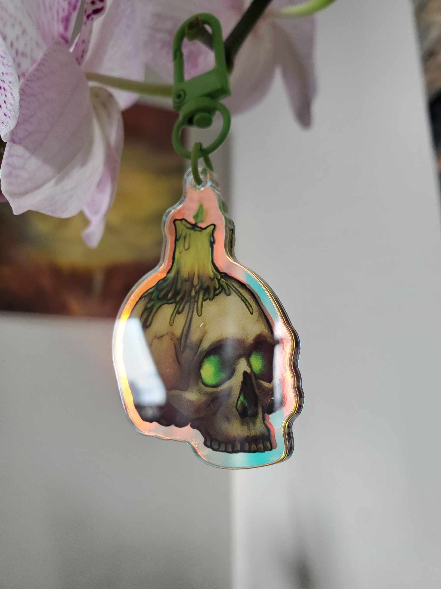 Skull "Lit" emote Keychain product image (1)