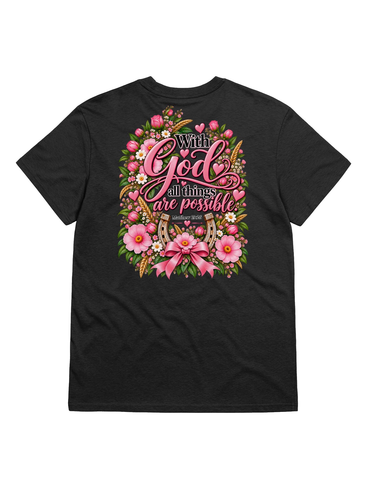 Women's Christian Horse T-Shirt – Grace in the Countryside | Matthew 19:26 product image (10)