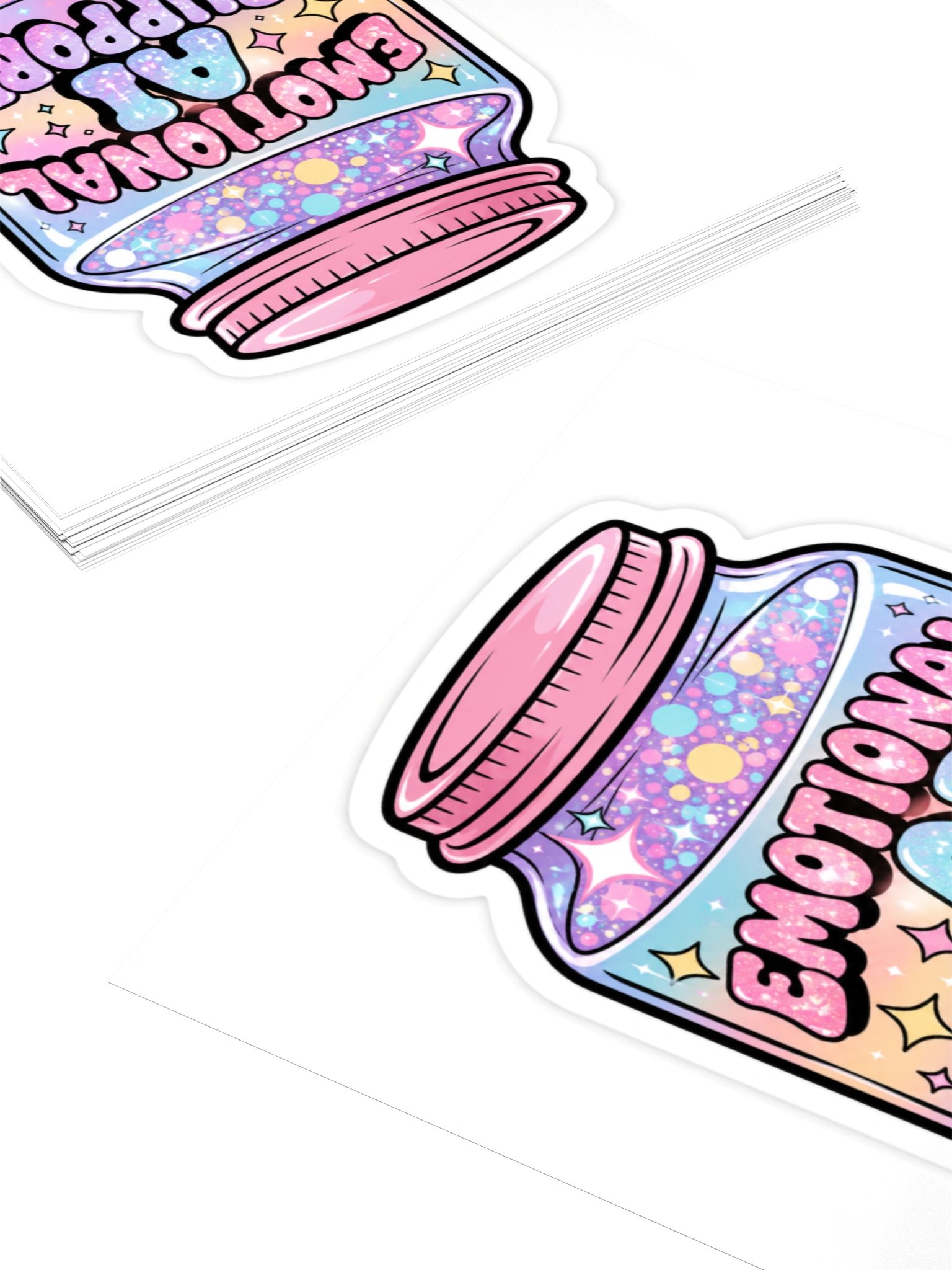 Emotional AI Support Glitter Jar Sticker product image (8)