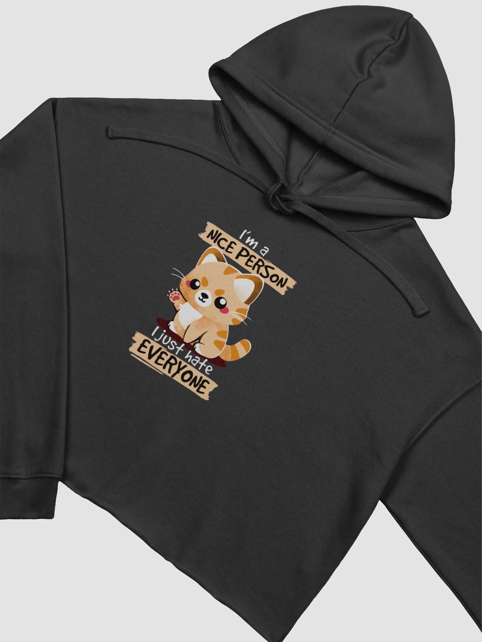 Sarcastic Cat Crop Hoodie product image (9)