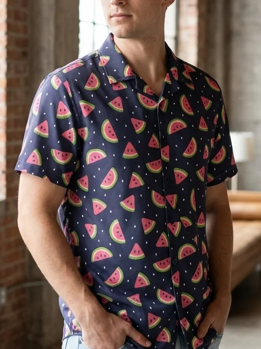 Watermelon Slice Hawaiian Shirt product image (7)