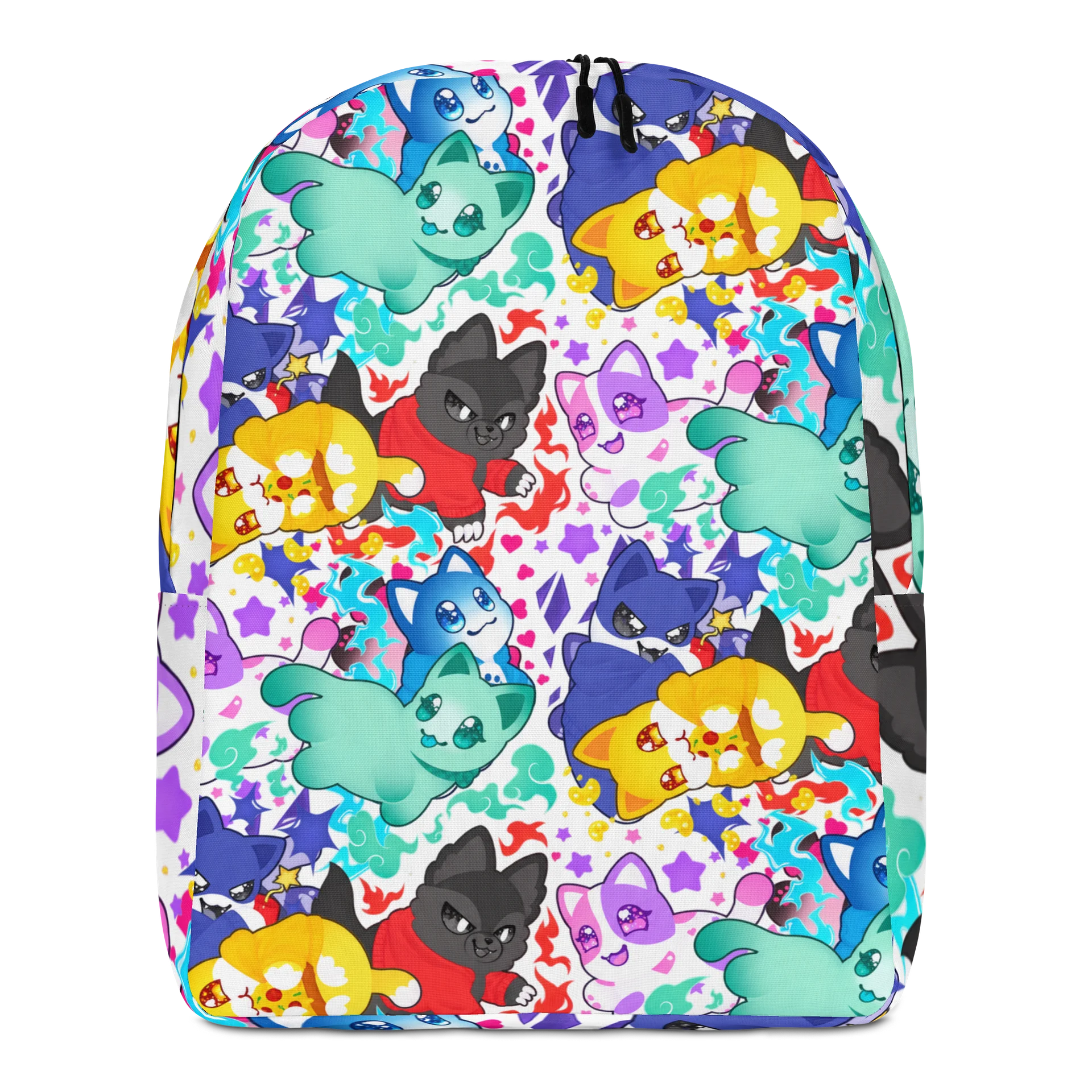 Meemeows Kawaii Cat Backpack – Colorful Fantasy Cat Print product image (1)