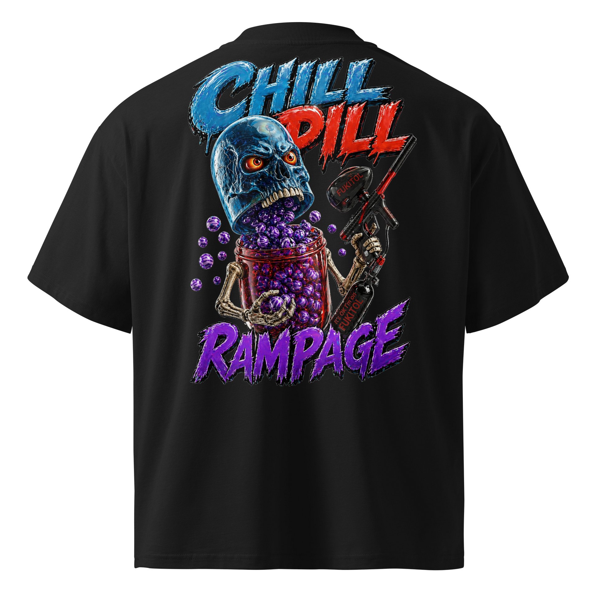 Chill Pill Rampage – Fukitol Skull Capsule devouring paintballs for mental health product image (17)