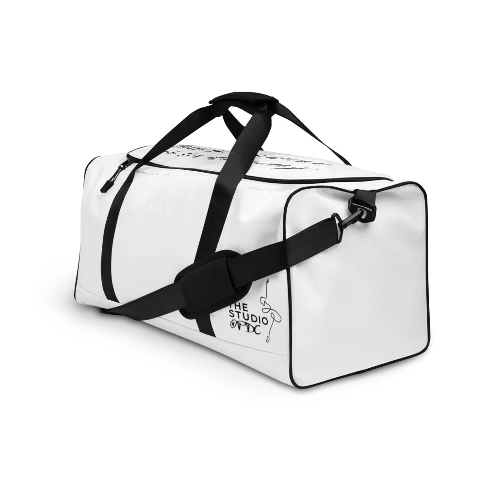 Large Dance Bag | White with Black Logo and Quote product image (3)