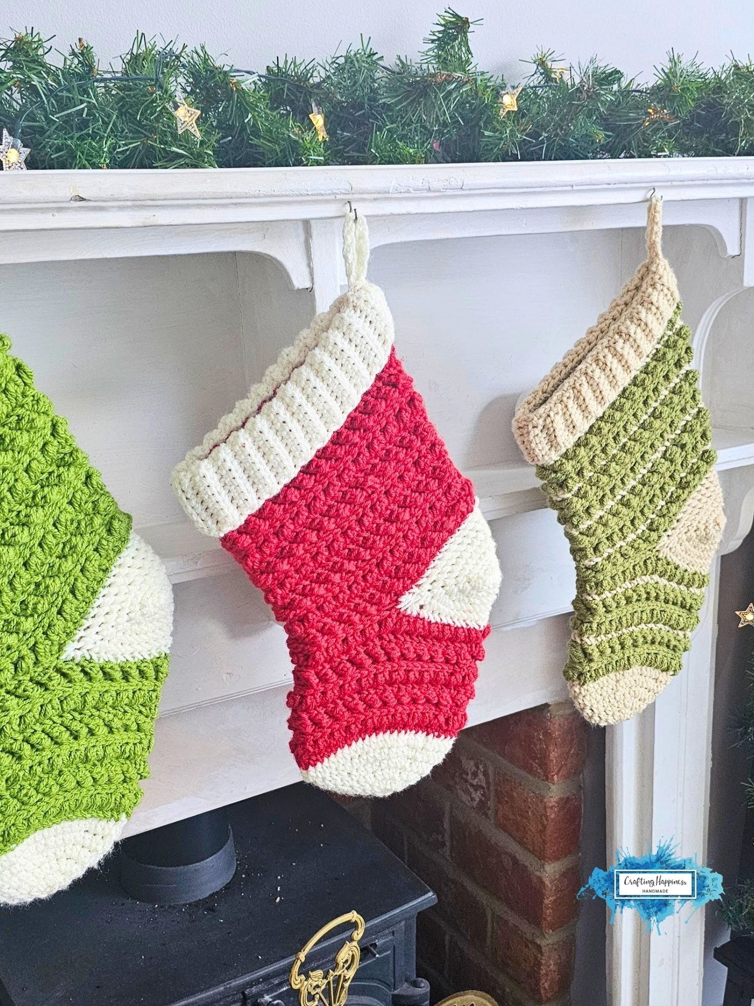 CROCHET PATTERNS + VIDEO | Christmas Crochet Pattern Bundle pdf | Stocking Bow Bauble | Moon Fern Christmas Collection | Holiday Decor Everbee logo Analyze listing Crafting Happiness product image (7)