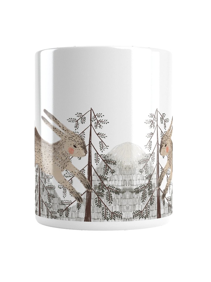 moonlight hare in the woods mug product image (3)