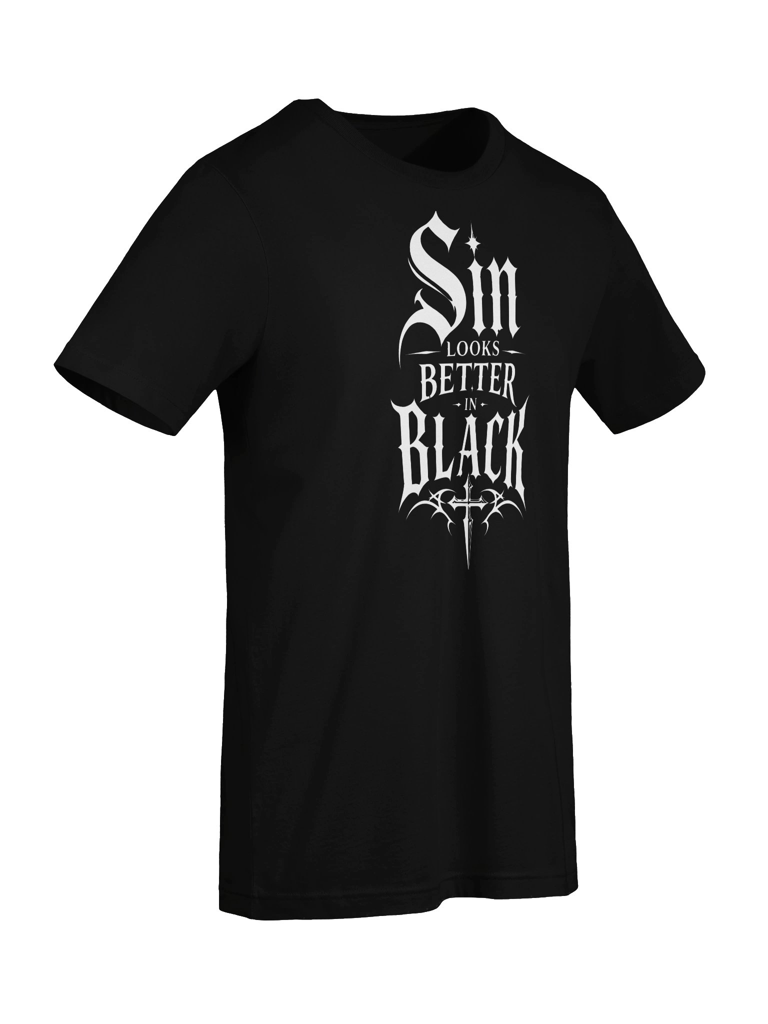 Sin Looks Better in Black- Unisex T-shirt product image (5)