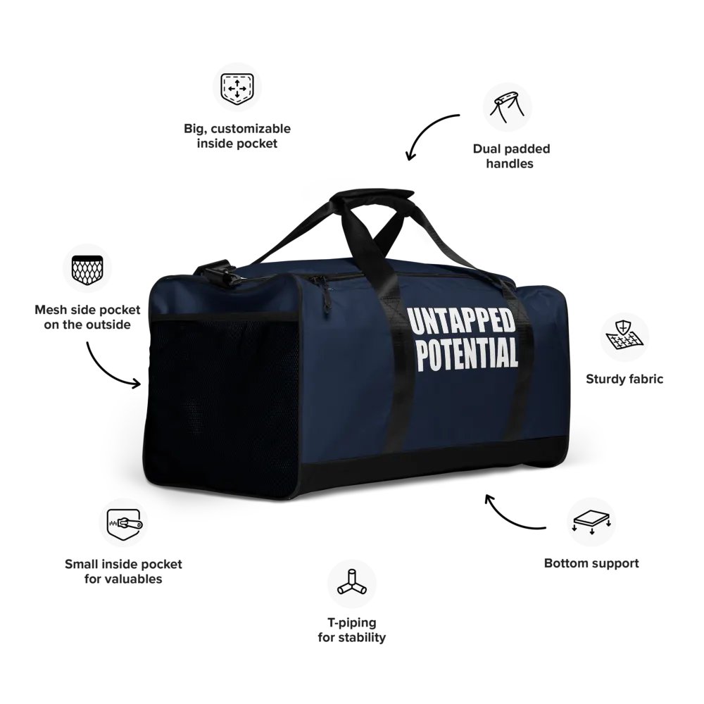Untapped Potential Navy Blue Duffle Bag product image (10)