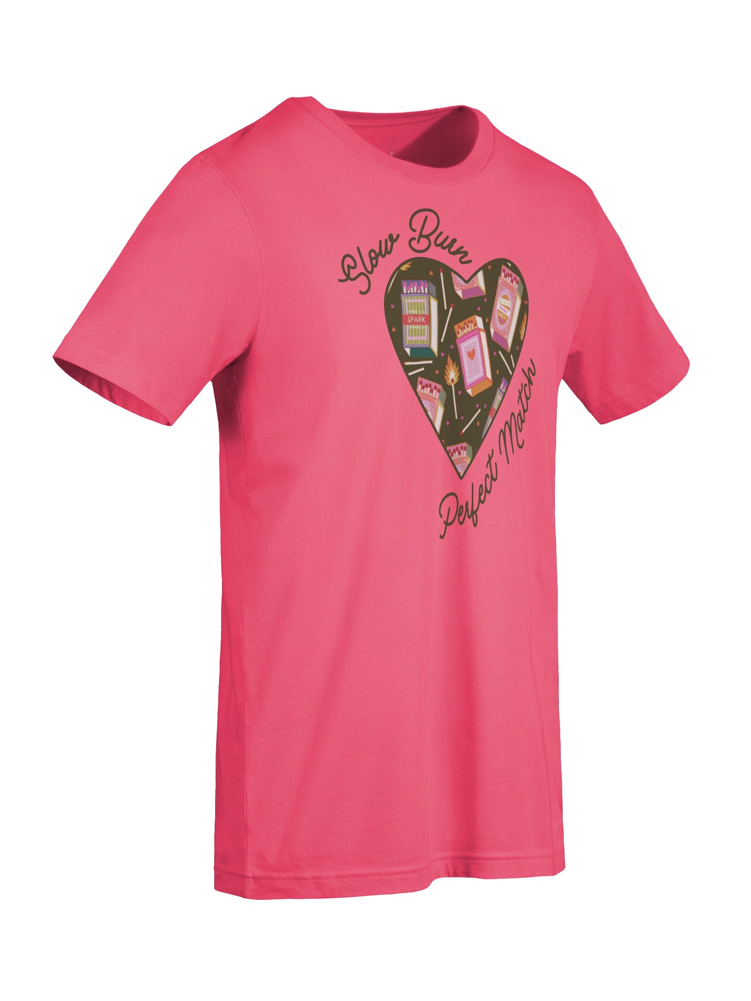 Slow Burn Perfect Match | Black Lined Colorful Heart logo - B&C product image (7)