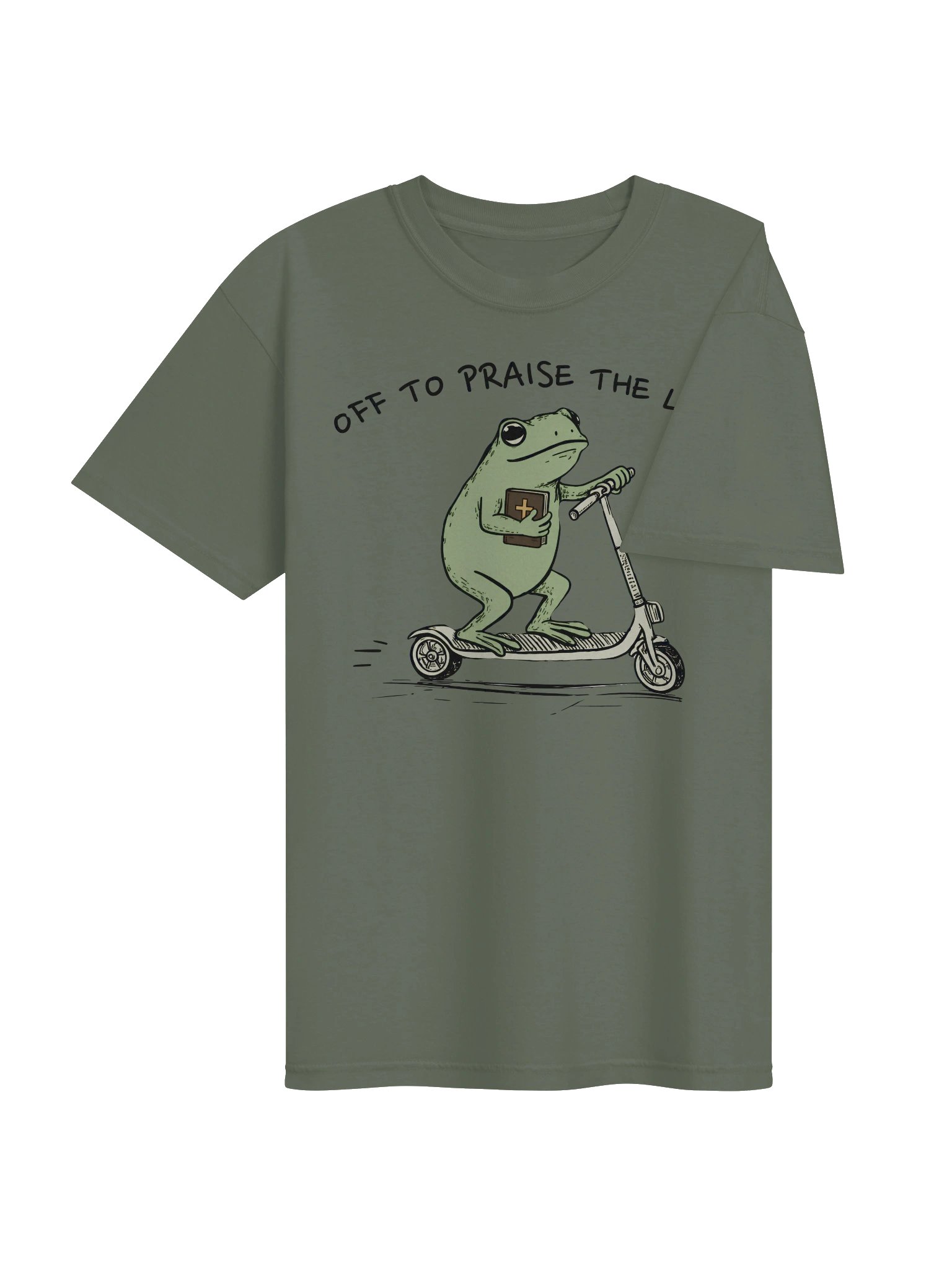 Christian Frog Graphic Tee, Comfort Colors Funny Faith T-Shirt, Religious Frog Shirt, Unisex product image (4)