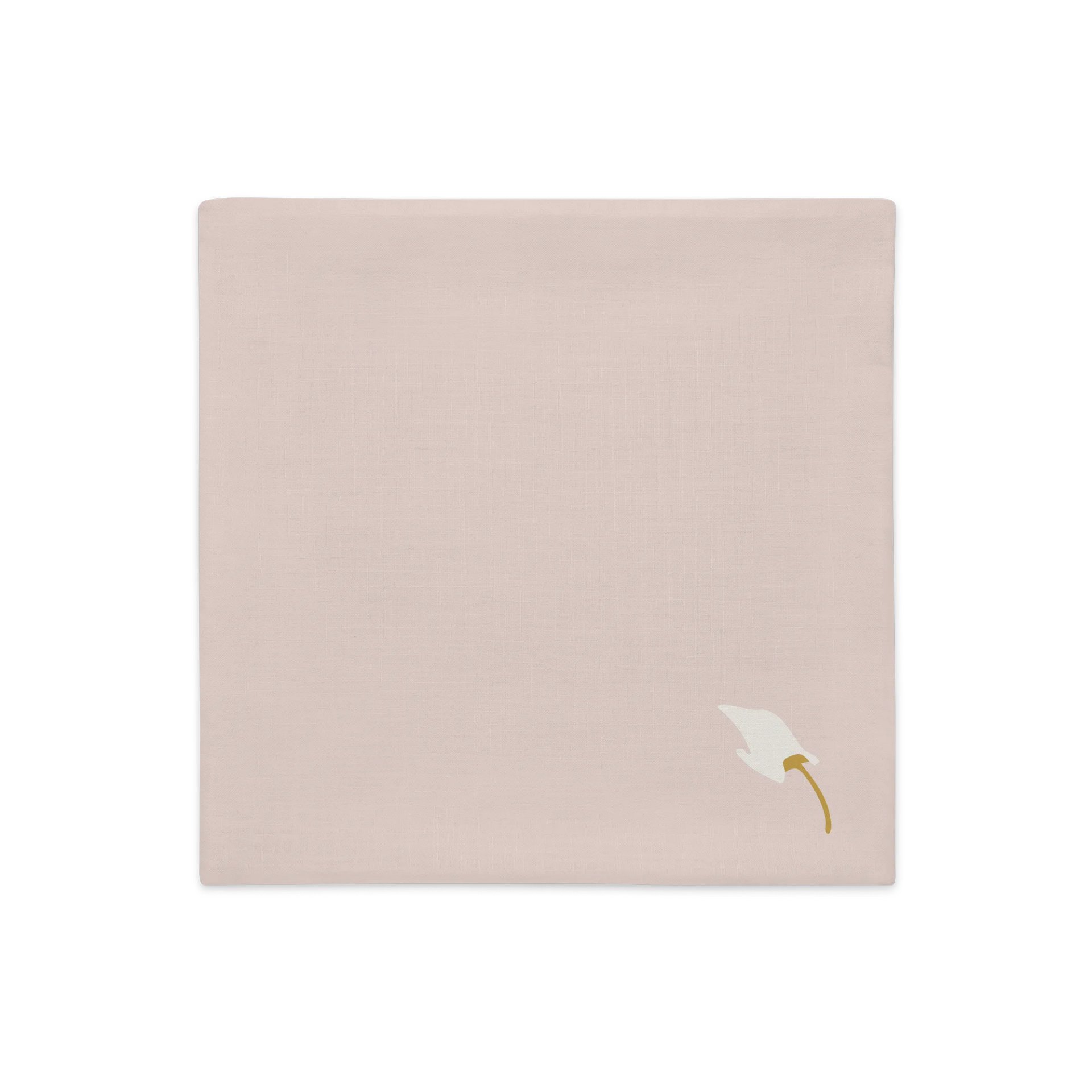 Rosebud Accent Pillowcase – 18x18" (Blush) \| By Grace Capsule product image (1)