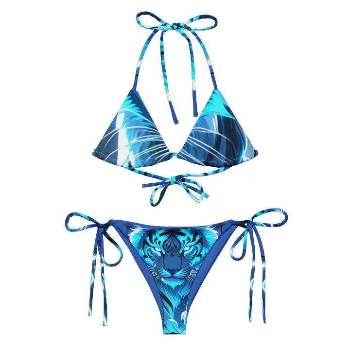 Luminous Blue Tiger Bikini Set product image (2)
