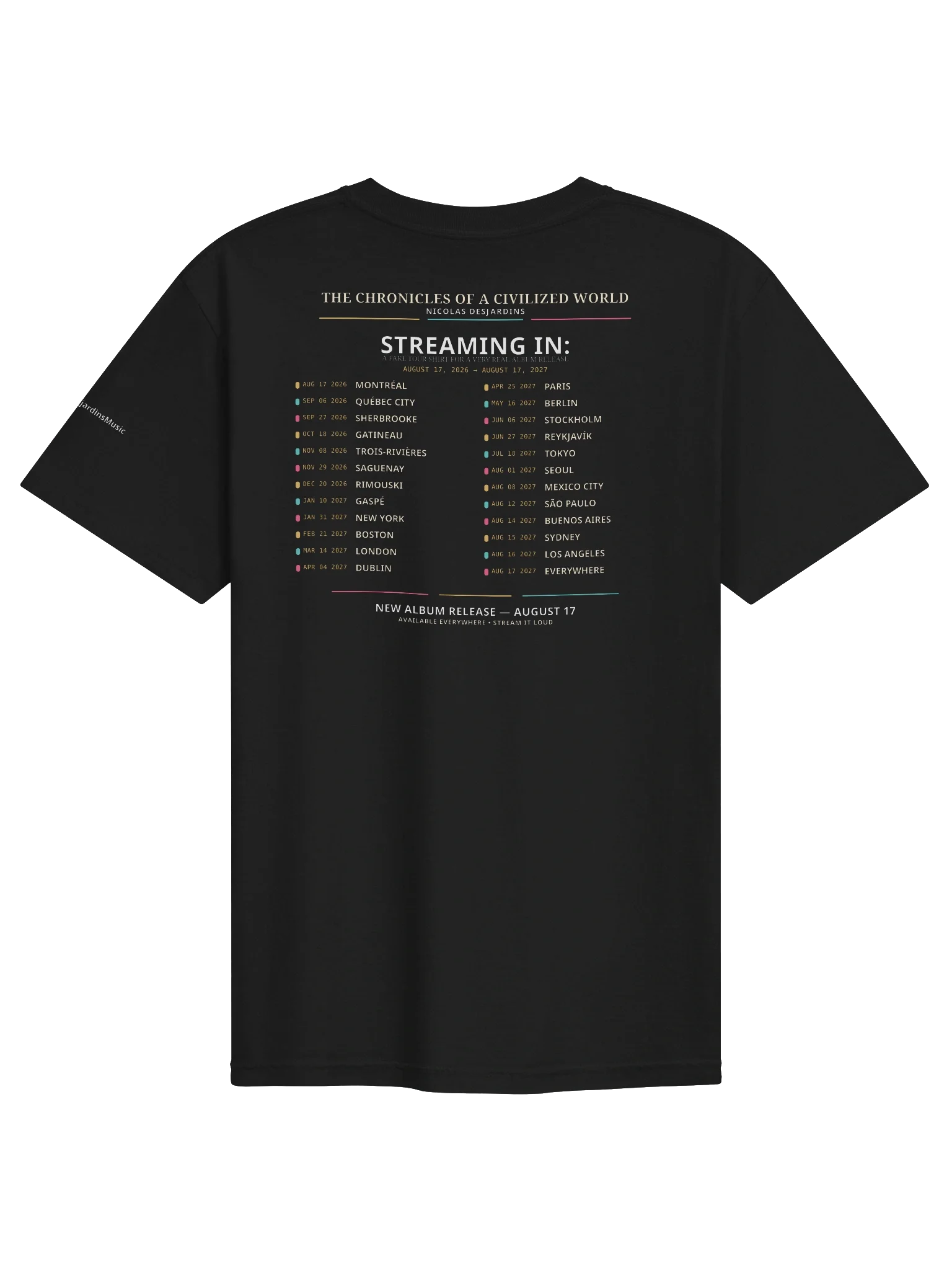 Chronicles of a Civilized World — Album Tour Tee - hLB-JFp85G0