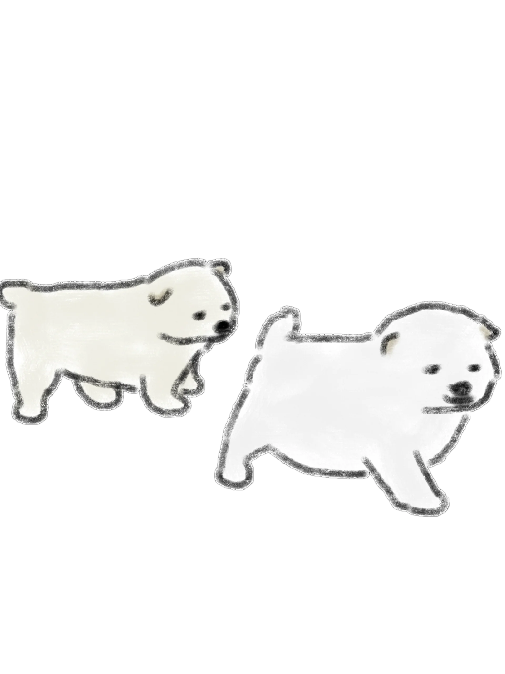 15 Hand-Drawn Dog Pairs PNG Clipart Bundle product image (3)